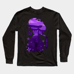 GENSHIN IMPACT KUKI SHINOBU NEGATIVE SPACE Long Sleeve T-Shirt